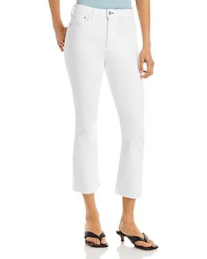Rag & Bone Nina High Rise Ankle Flare Jeans In White