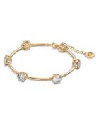 Swarovski Constella Crystal Bangle Bracelet In Gold Tone