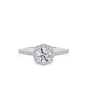 De Beers Forevermark Platinum Center Of My Universe Diamond Floral Halo Engagement Ring