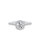 De Beers Forevermark Platinum Center Of My Universe Diamond Floral Halo Engagement Ring