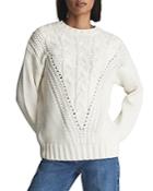 Reiss Chloe Cable Knit Sweater