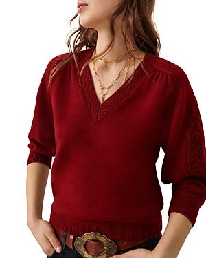 Ba & Sh Jaden Crochet Sleeve Sweater