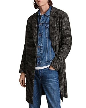 Allsaints Hare Textured Check Relaxed Regular Fit Coat