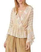 Free People Rosalie Printed Wrap Top