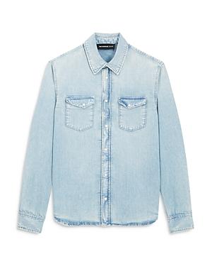 The Kooples Denim Bandana Patch Shirt