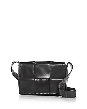 Bottega Veneta Mini Cassette Woven Leather Crossbody