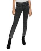 Maje Pierre High-rise Acid-washed Jeans In Anthracite