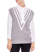 Sandro Tabby Striped Sweater Vest