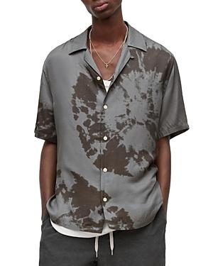 Allsaints Silverlake Relaxed Fit Tie Dye Print Camp Shirt