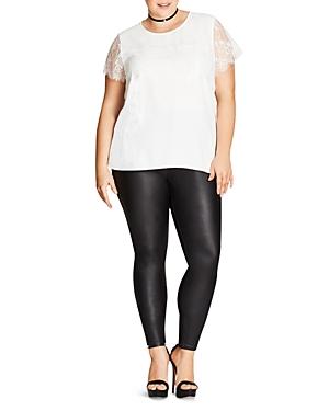 City Chic Lace Panel Top