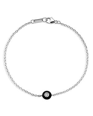 Ippolita Sterling Silver Carnevale Stardust Diamond & Ceramic Solitaire Chain Bracelet