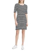 Calvin Klein Striped Elbow-sleeve Dress
