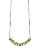 Lagos 18k Yellow Gold & Sterling Silver Caviar Color Peridot Multi Stone Statement Necklace, 16-18
