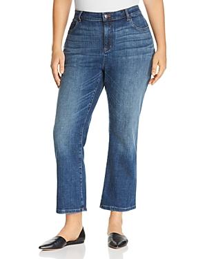 Eileen Fisher Plus Bootcut Ankle Jeans In Aged Indigo