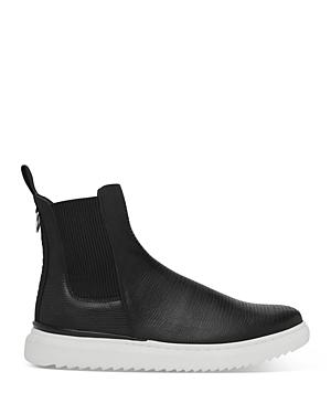 Karl Lagerfeld Paris Men's Chelsea Leather Reptile Print High Top Sneakers