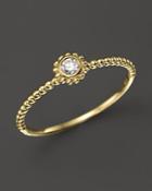 Lagos 18k Gold And Round Diamond Stackable Ring