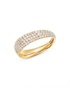 Roberto Coin 18k Rose Gold Scalare Pave Diamond Ring