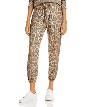 Lna Leopard Print Drawstring Joggers