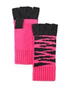 Aqua Tiger Fingerless Cashmere Gloves - 100% Exclusive
