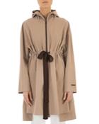 Peserico Belted Hooded Raincoat