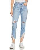 Nobody Bessette Straight & Cropped Jeans In Immortal