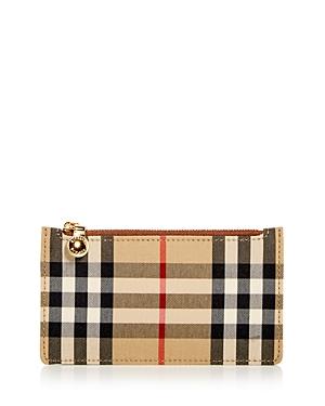 Burberry Somerset Vintage Check Zip Card Case