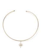 Kc Designs 14k Yellow Gold Diamond Starburst Pendant Choker Necklace