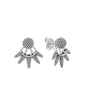 Lagos Sterling Silver Signature Caviar Bead Spiked Ear Jackets