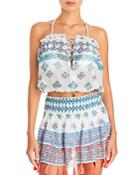 Ramy Brook Mika Printed Strapless Top