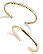 Baublebar Ario Cuff Bracelets In Gold Tone, Set Of 2