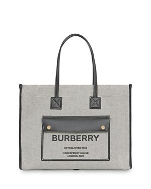 Burberry Canvas & Leather Medium Freya Tote