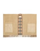 Burberry Cashmere Blend Fringed Cape