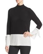 Calvin Klein Tie-sleeve Color-block Sweater