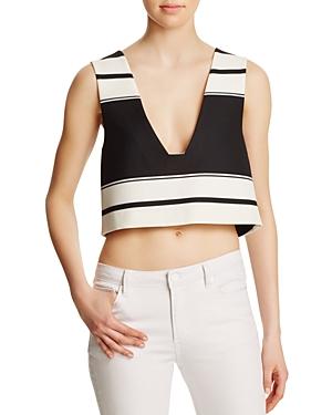 Kendall And Kylie Double V Stripe Crop Top