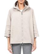 Peserico Hooded Zippered Jacket