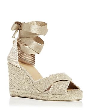 Castaner Women's Bluma Ankle Tie Wedge Espadrille Sandals