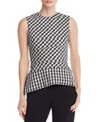 Narciso Rodriguez Wool Gingham Top