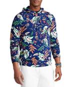 Polo Ralph Lauren Cotton Tropical Graphic Hooded Long Sleeve Tee