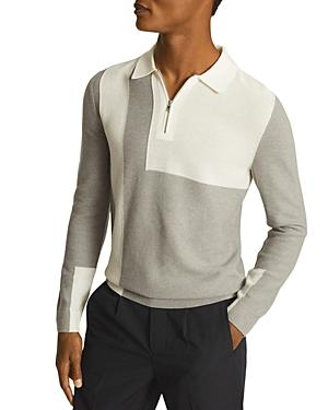 Reiss Braydon Colorblock Half Zip Polo