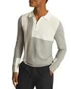 Reiss Braydon Colorblock Half Zip Polo