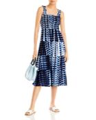 Aqua Tie Dyed Smocked Midi Dress - 100% Exclusive