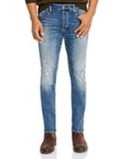 G-star Raw 3301 Slim Fit Jeans In Antic Faded Ripped Marine