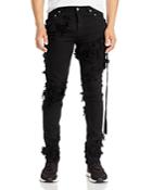 Drkshdw Rick Owens Tyrone Slashed Slim Fit Jeans In Black