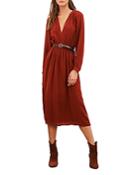 Ba & Sh Ulla Deep V Neck Dress