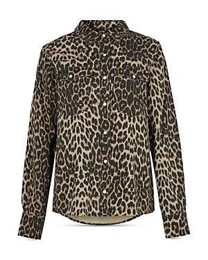 Allsaints Ezra Animal Print Twill Shirt