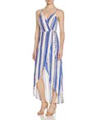 Astr Stripe Wrap Maxi Dress