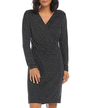 Karen Kane Sparkle Faux Wrap Dress