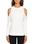 Ted Baker Steffe Ruffle Cold-shoulder Top