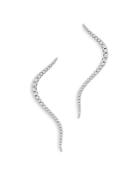 Bloomingdale's Diamond Curved Drop Earrings In 14k White Gold, 0.50 Ct. T.w. - 100% Exclusive
