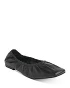 Whistles Ione Soft Ruched Square Toe Flats
